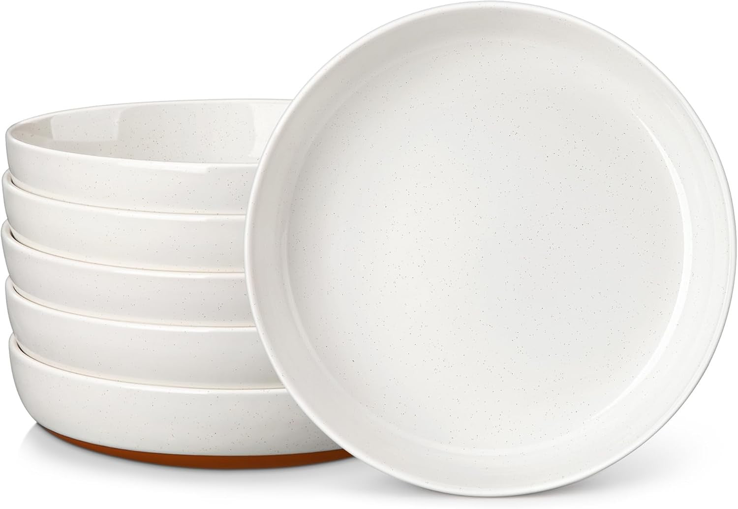 Large Pasta Bowls Set of 6 Ceramic Soup Bowls 48oz 9in Microwave Safe