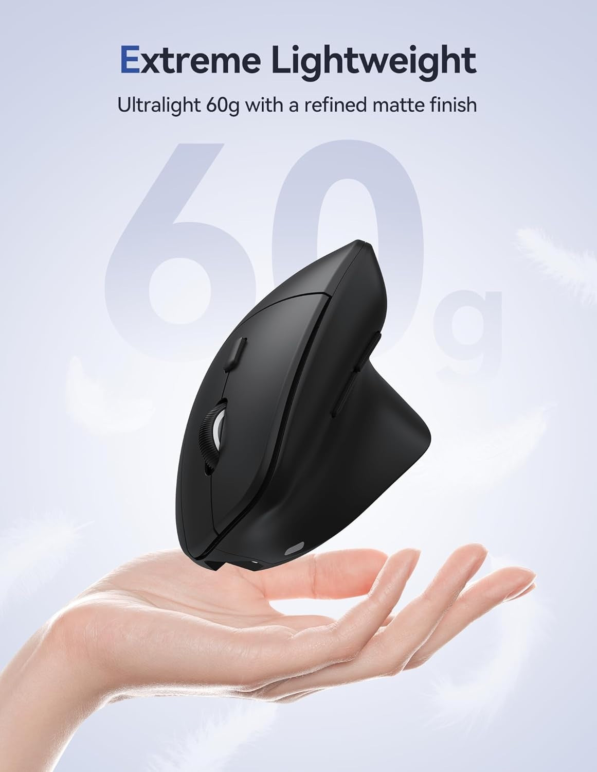 Vertical Ergonomic Mouse Wireless Bluetooth 4800 DPI Silent