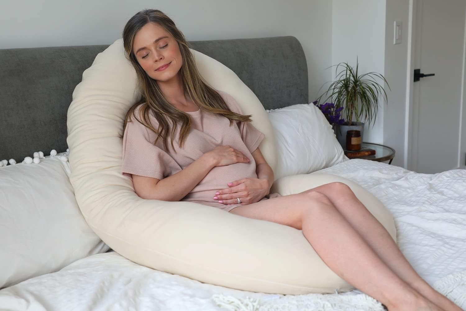 Full Body Pregnancy Pillow C Shape Maternity Support Back Hip Belly Sleep