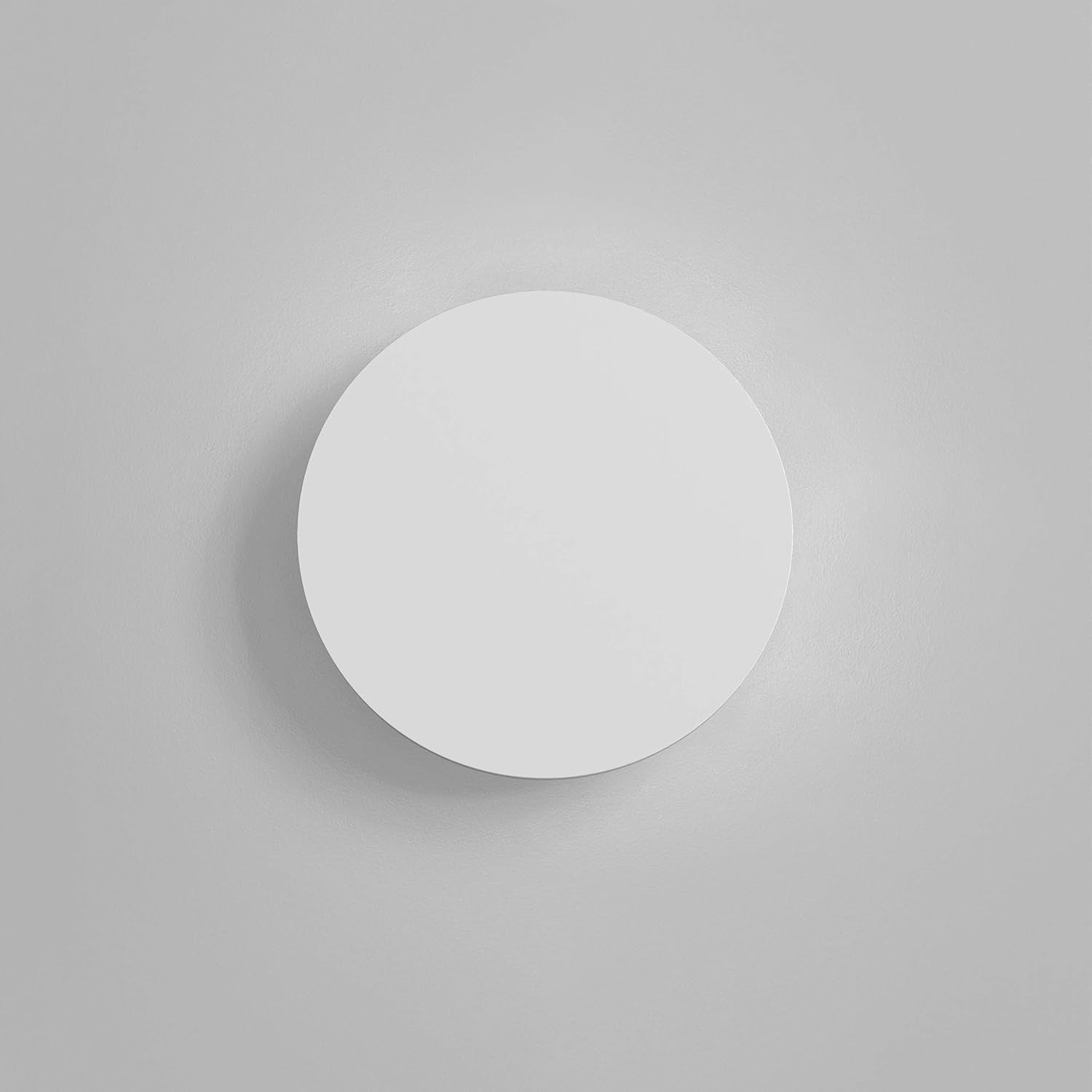 Round Indoor LED Wall Light 3000K Warm Glow Plaster Finish 250mm