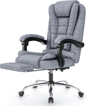 Grey Ergonomic Office Chair Recliner High Back Swivel Desk Computer Seat Footres