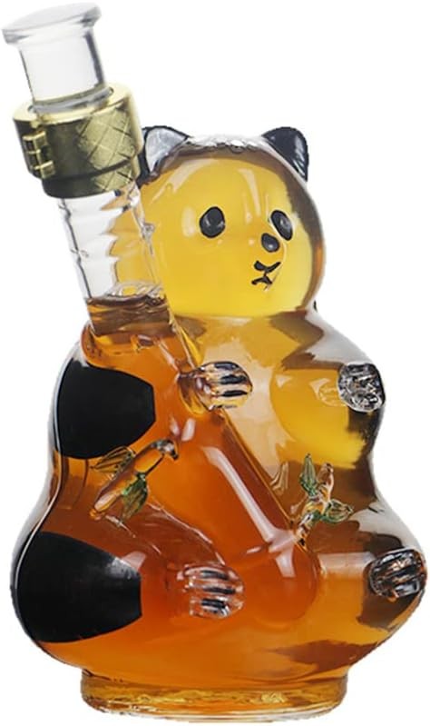 Cute Panda Whiskey Decanter 500ml Glass Animal Drink Dispenser Gift for Men Wome