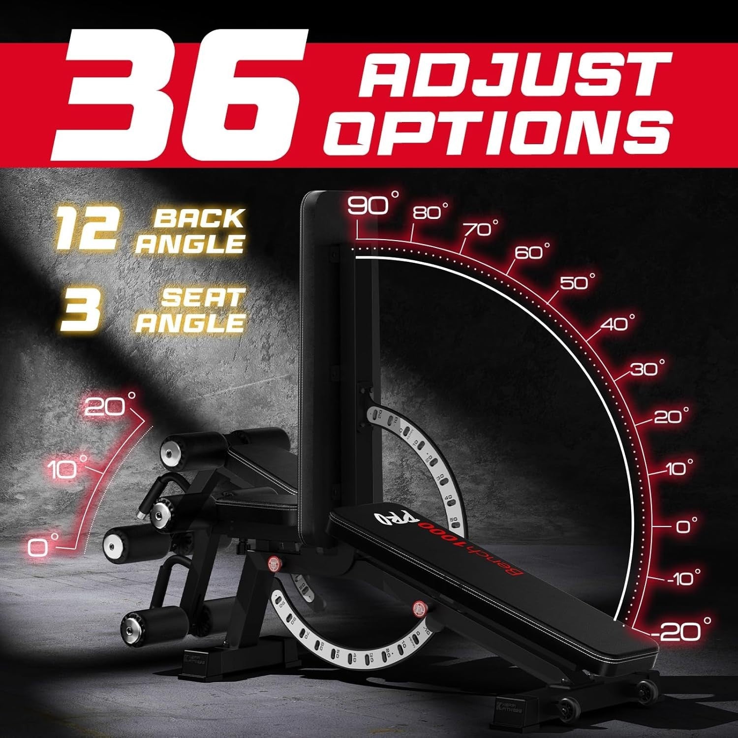 Commercial Strength Workout Bench 600kg Multi-Angle Home Training Pro
