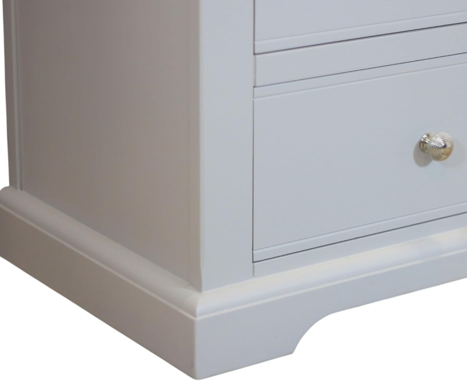 Grey 4 Drawer Chest of Drawers Slim Tallboy Storage Bedroom 95cm