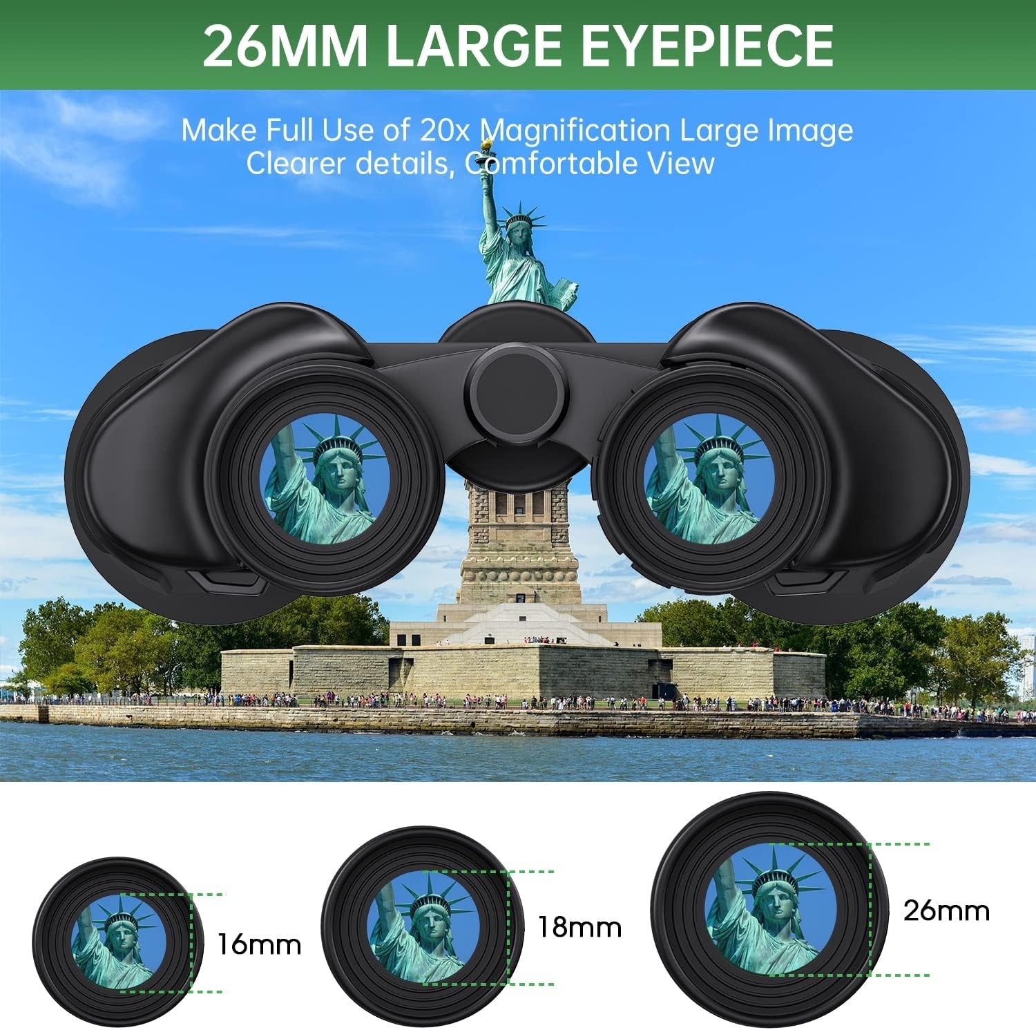 20x50 High Power Waterproof Binoculars Low Light Vision for Bird Watching Travel