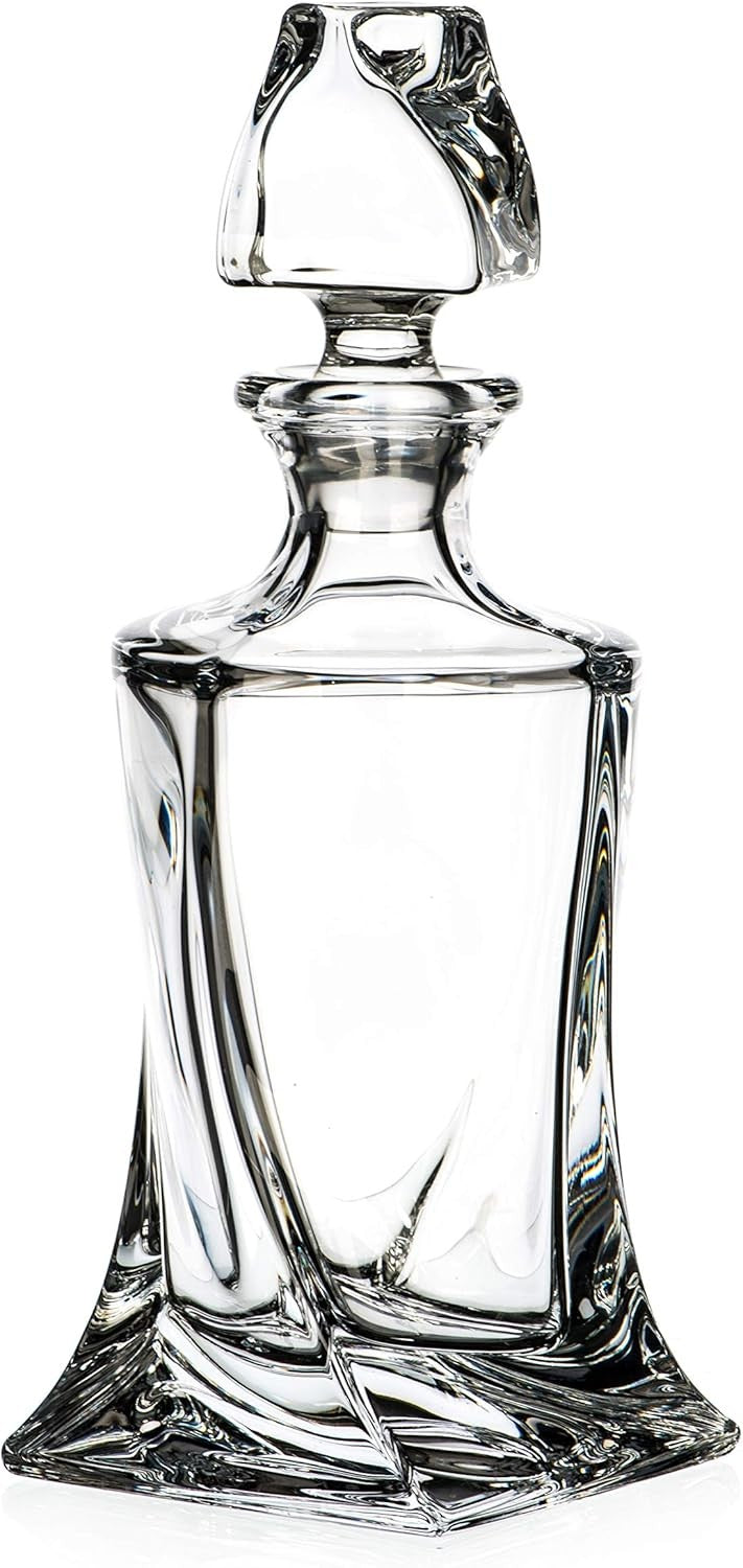 Crystal Whiskey Decanter 500ml Lead Free Glass Elegant Spirit Bar Bottle