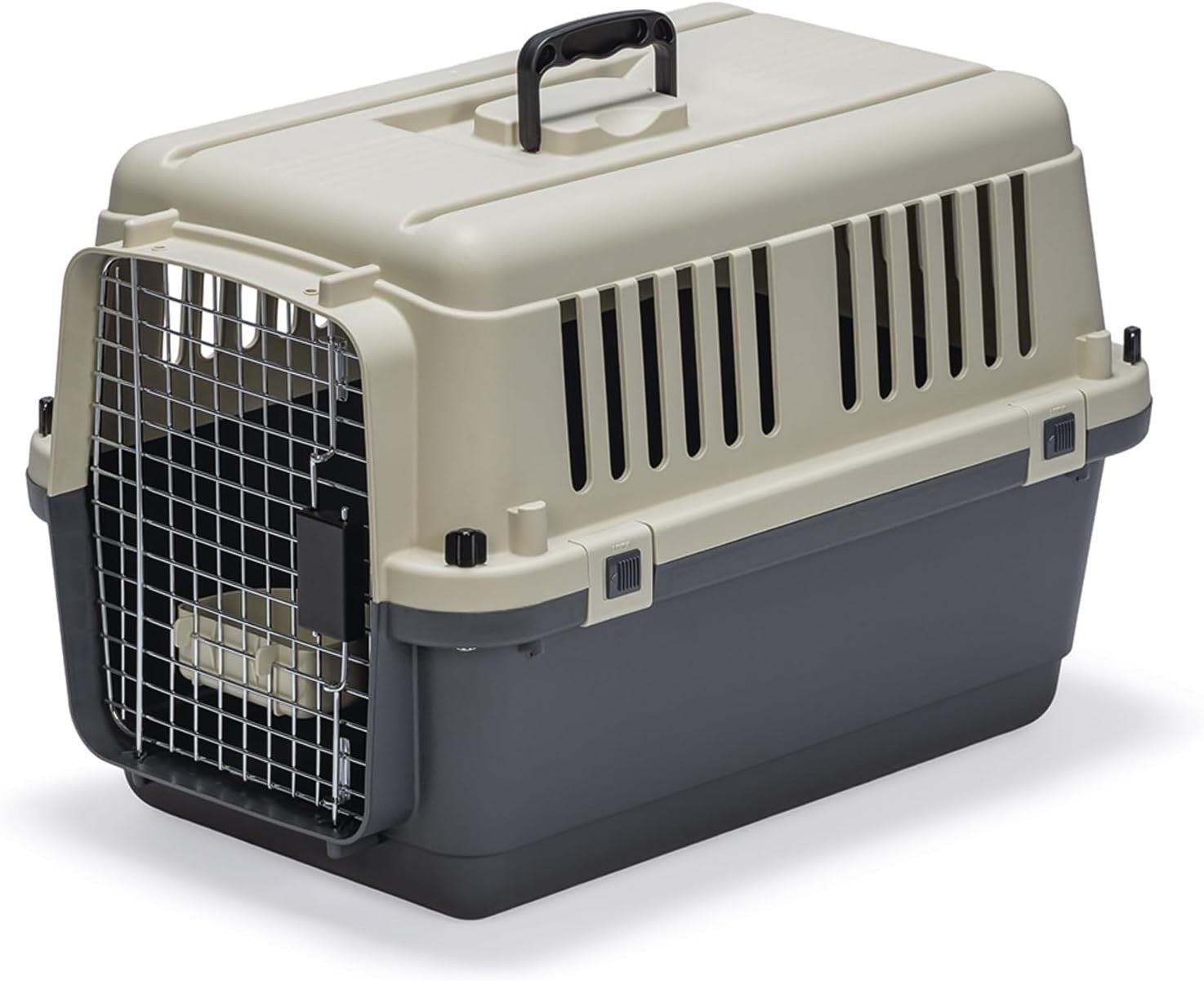 Lockable Front-Load Pet Travel Crate IATA Approved 61x40x40cm Portable
