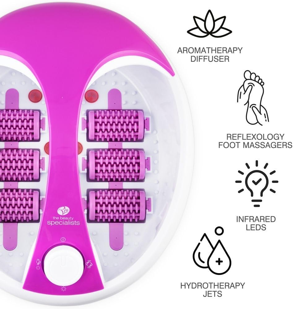 Deluxe Foot Spa Massager with Heat, HydroJets, Vibration & Aromatherapy