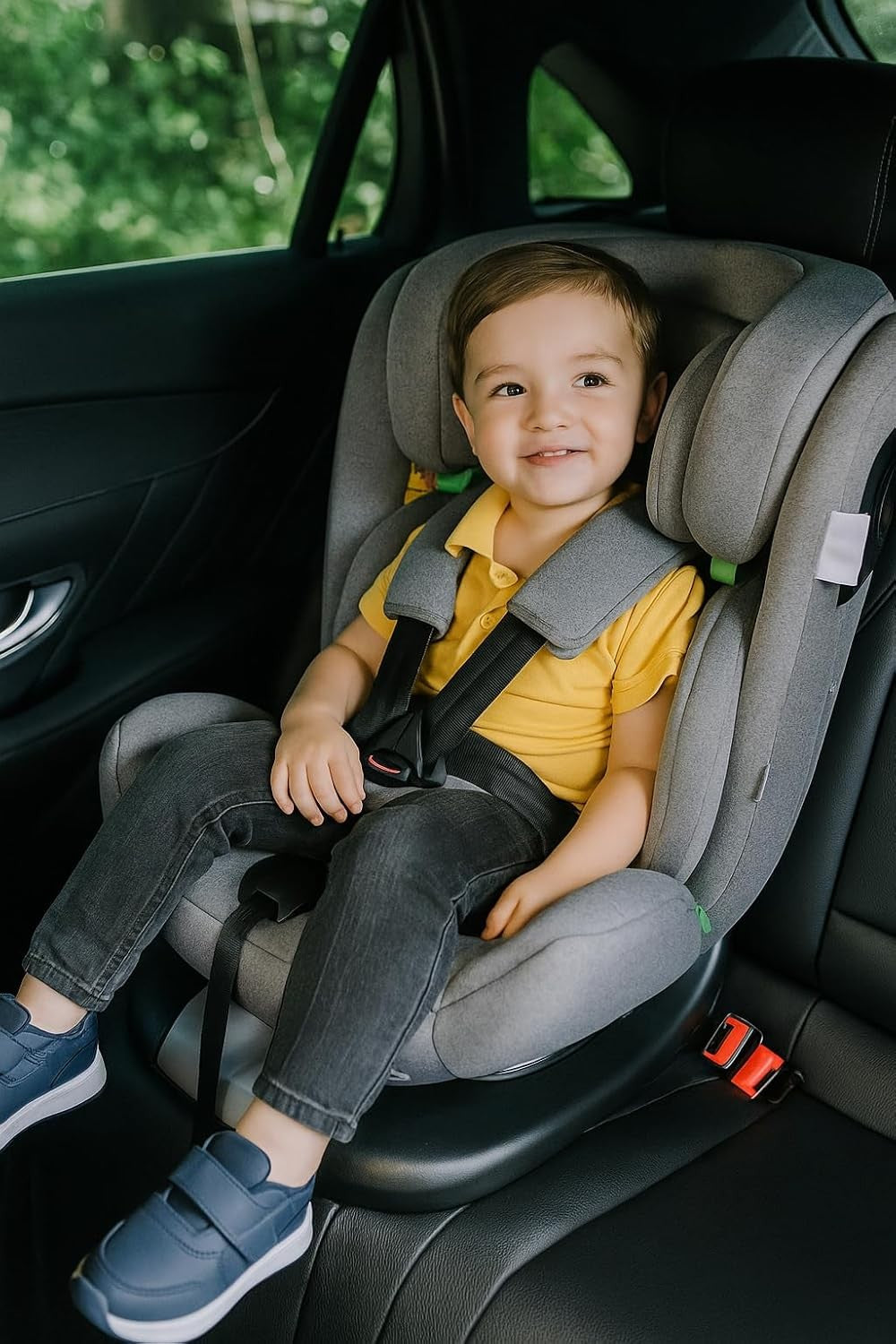 360° Rotating i-Size Car Seat ISOFIX R129 0–36kg Birth to 12 Years Grey