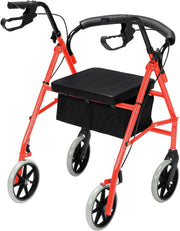 All Terrain Rollator Walker with Seat Folding Lightweight 8” Wheels