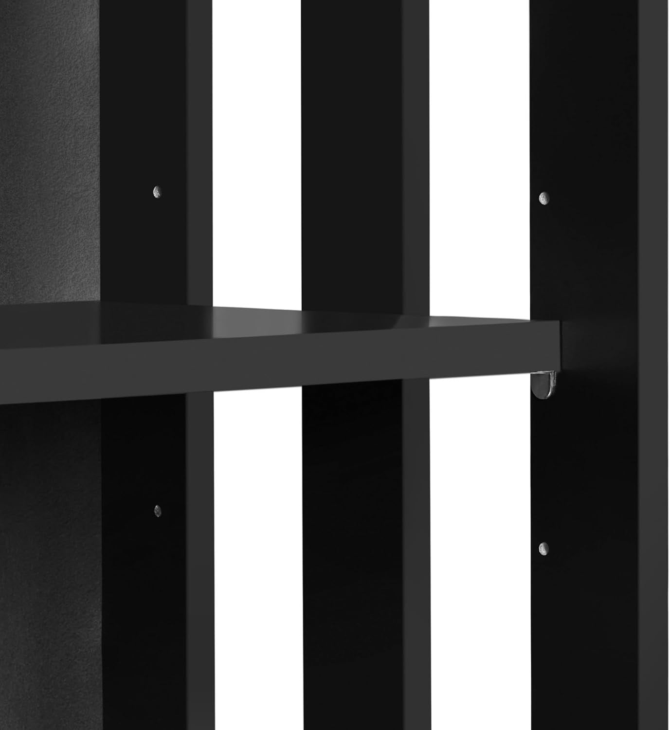 Black Sideboard Cabinet 63.5cm Buffet Sliding Door Adjustable Shelf