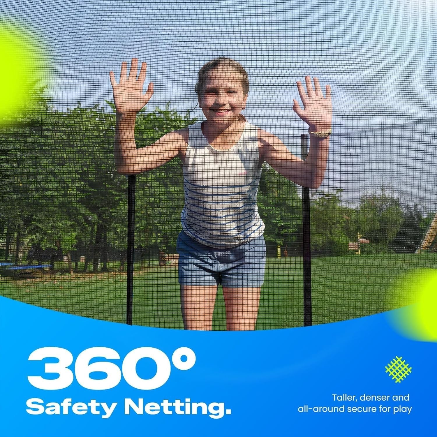 12ft Outdoor Garden Trampoline Safety Enclosure Ladder Family