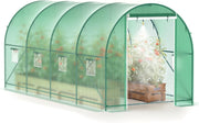 Walk-In Greenhouse 15x7x7ft | Heavy Duty Steel Frame & PE Cover