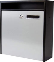Wall Mounted Lockable Mailbox Outdoor Post Box Newspaper Slot Galvanised Steel
