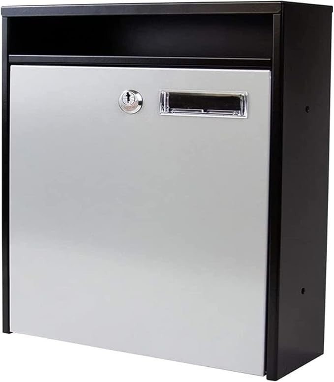 Wall Mounted Lockable Mailbox Outdoor Post Box Newspaper Slot Galvanised Steel