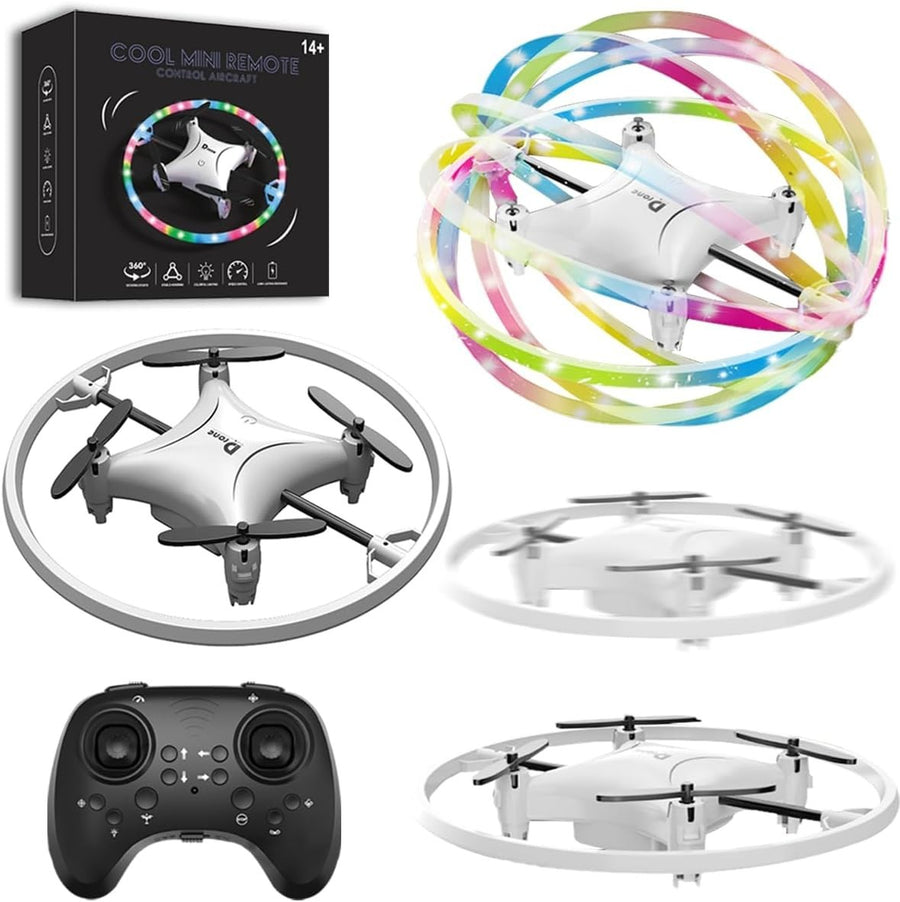 Kids Mini Drone with 360° Flip, LED Lights, 90° Hover, Beginner Toy