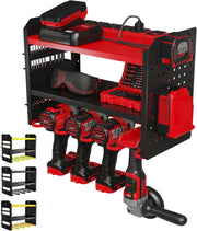 Heavy-Duty 3-Tier Red Tool Rack 43.7W x 22.1D x 35.6H cm – Garage Organizer