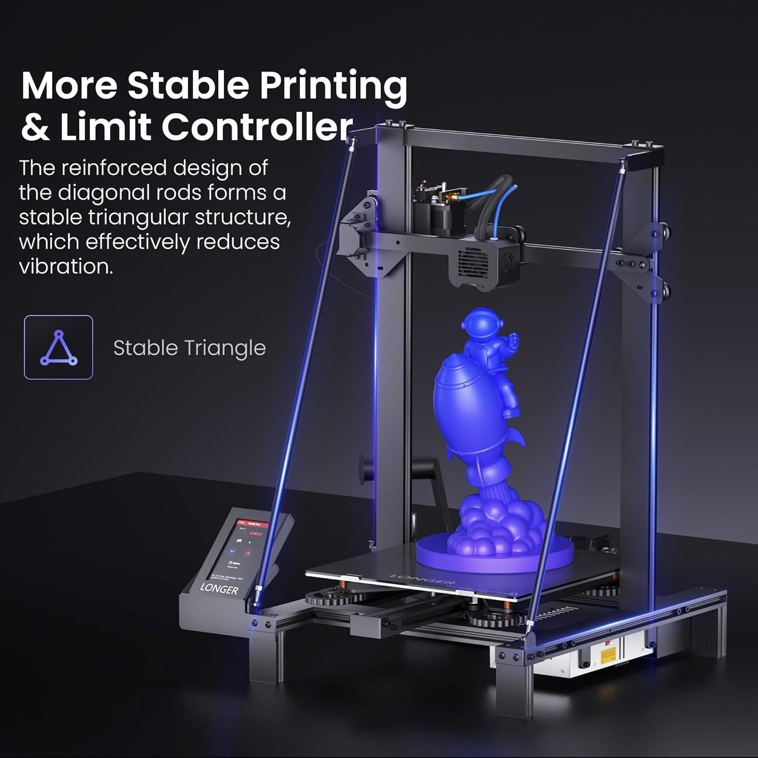 Large Open Source 3D Printer 300x300x400mm Silent Resume Print