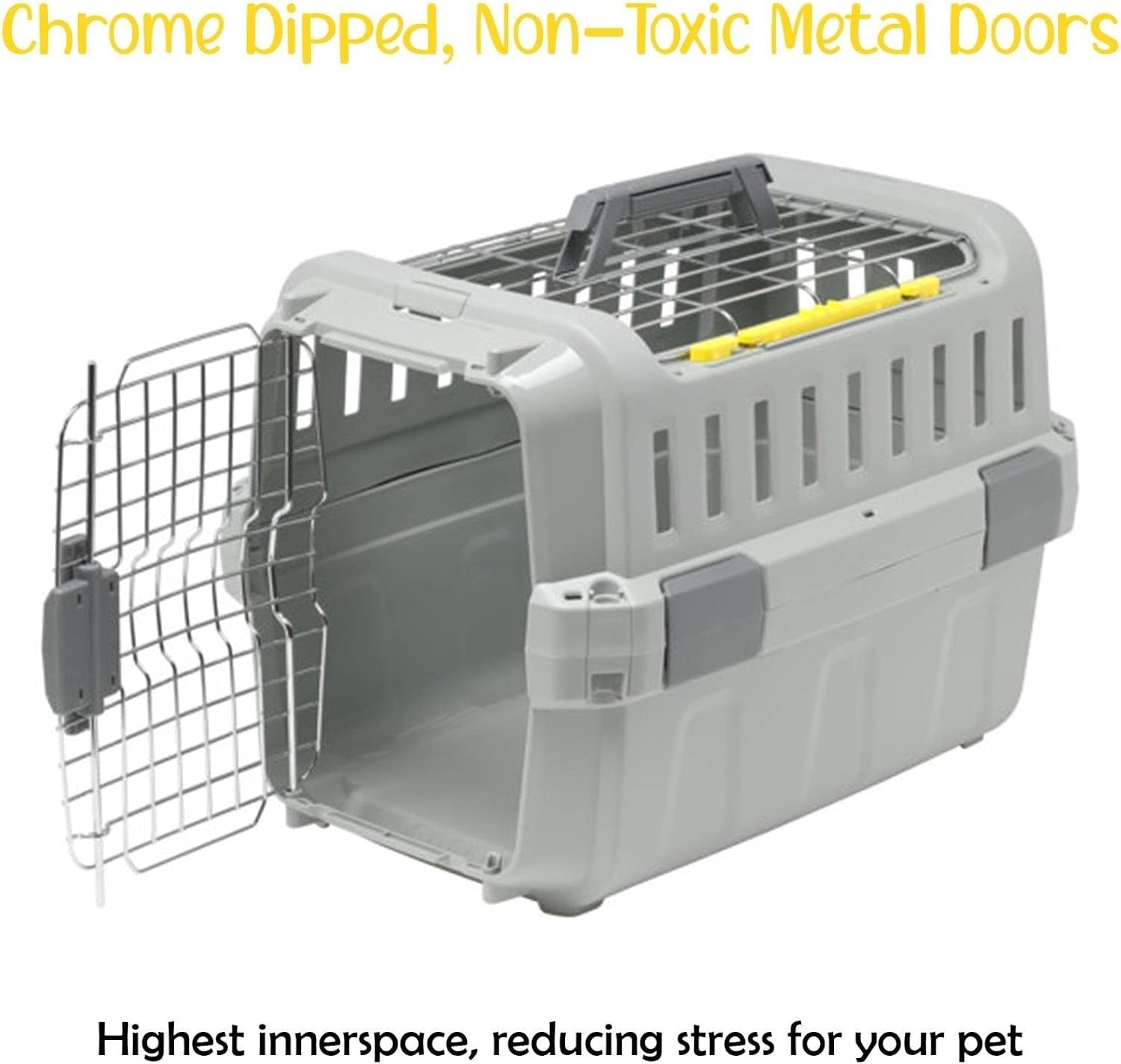 Pet Carrier Crate Small Durable Travel Cage Foldable Plastic Cat Box Air Vents