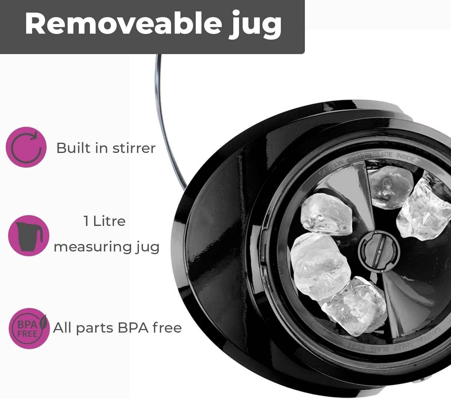 Electric Ice Crusher Slush Maker 1L Jug Fine & Coarse Shaved Ice
