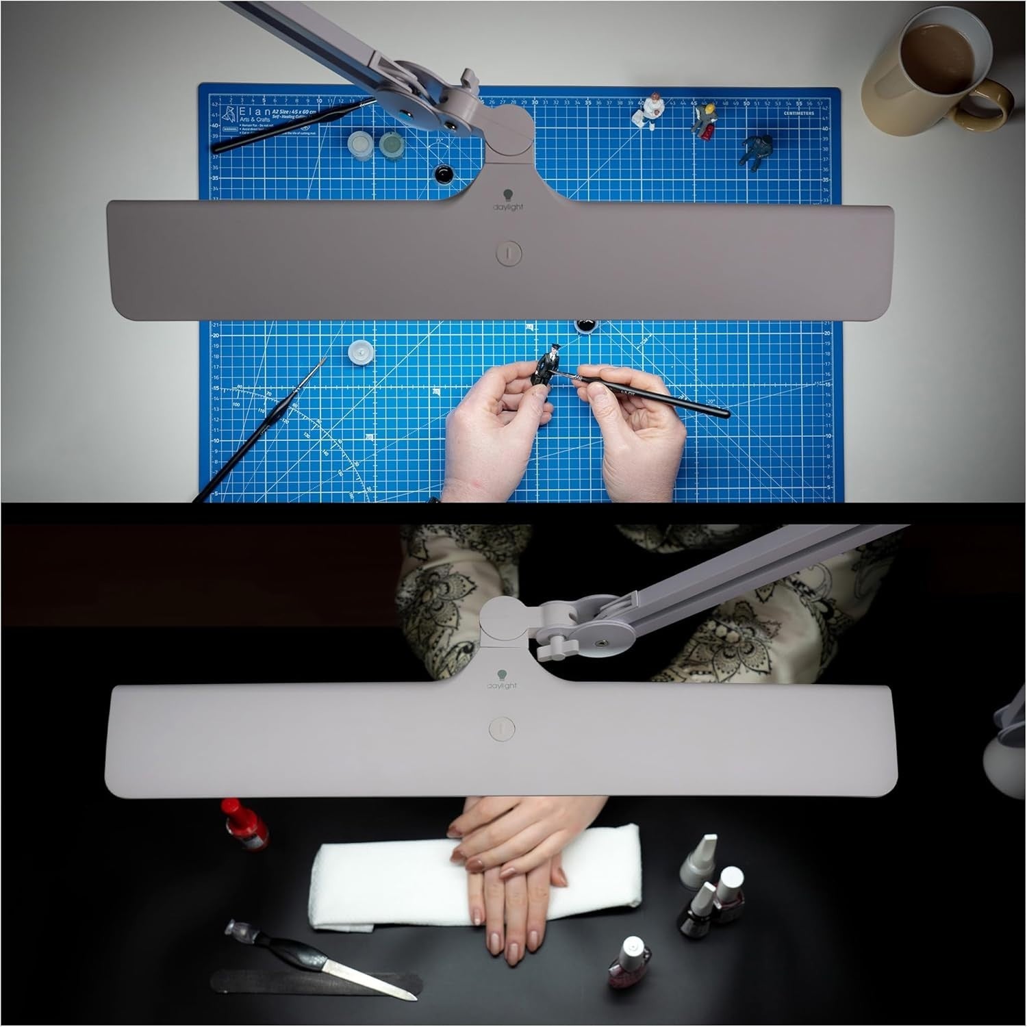 Adjustable LED Desk Lamp 4000 Lux Eye-Caring Dimmable Table Light for Crafting