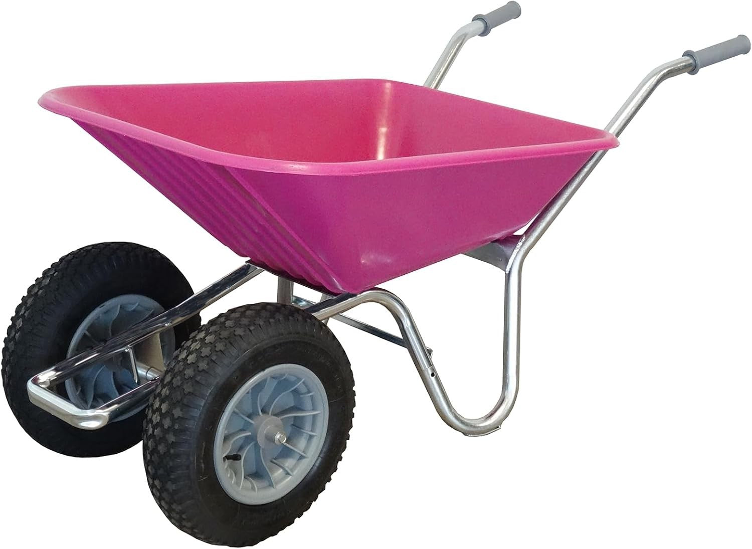 120L – 2-Wheel Garden Wheelbarrow – Green – Solid Puncture Proof Heavy 200kg