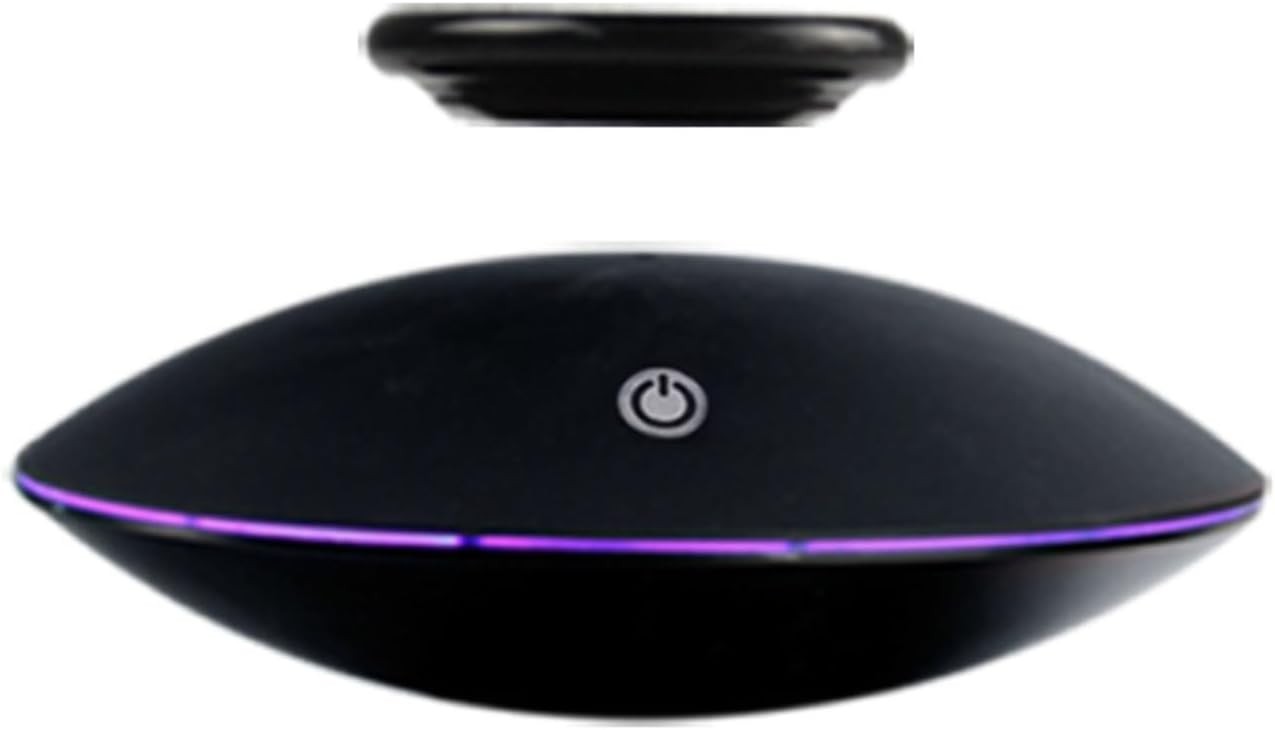 Magnetic Levitation Display Stand Black, Floating Rotating LED Showcase