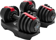 Adjustable Dumbbells Pair Space-Saving Smart Click Home Gym Weights