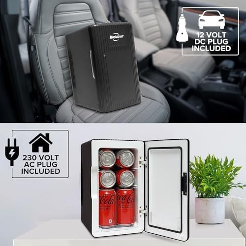 6L Mini Fridge Black Cooler & Warmer Portable 12V AC/DC Table Top