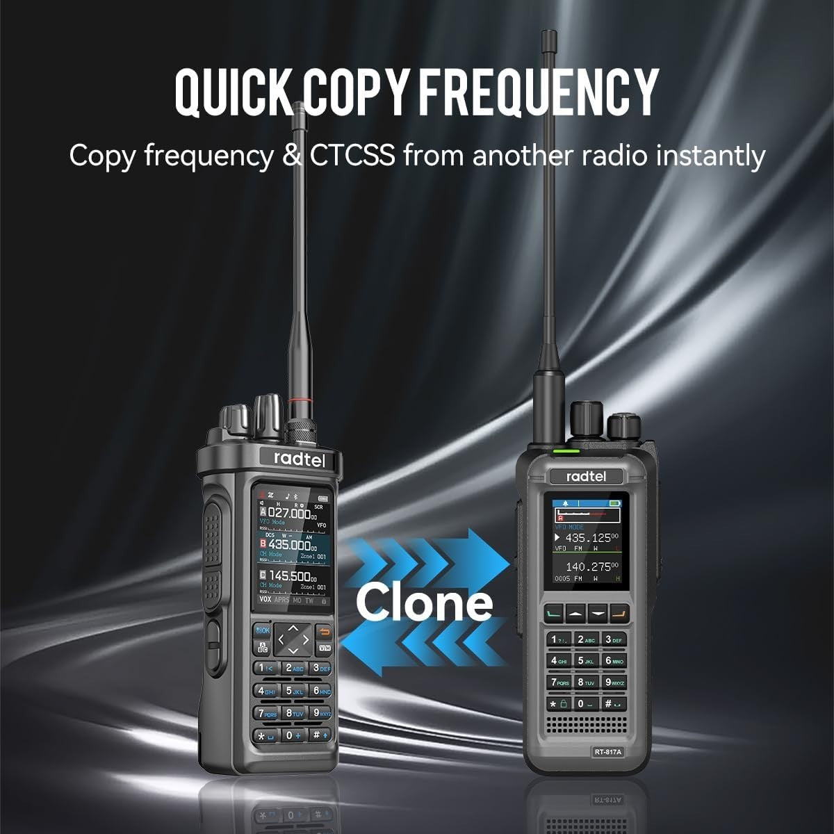 10W Long Range Ham Radio Walkie Talkie GPS APRS Bluetooth NOAA USB-C
