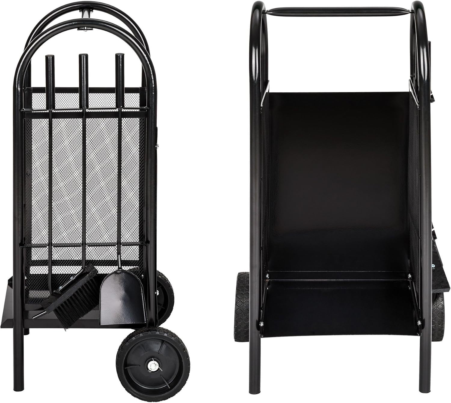 Heavy-Duty Firewood Cart Trolley with Wheels & Tools – Easy Log Transport