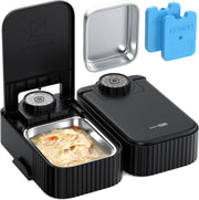 Automatic Cat Feeder Wet Dry Food 2 Meal Timer Stainless Steel Bowls