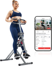 Row-N-Ride Pro Squat Assist Trainer Hydraulic 12-Level Full Body Machine LCD