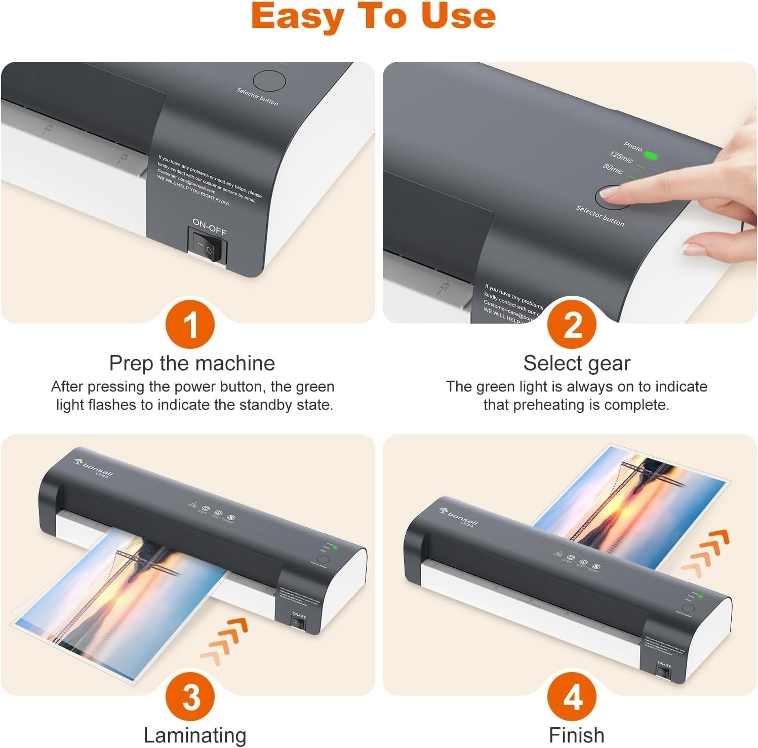 A3 Laminator Machine Never Jam 3 Heat Settings Precision Temp Control