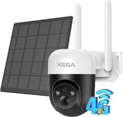 4G LTE Solar Security Camera PTZ No WiFi Wireless CCTV 2K HD