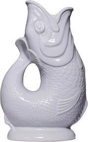 XL 1.4L Dove Gluggle Jug – Ceramic Fish Pitcher Water & Cocktail Decanter Vase