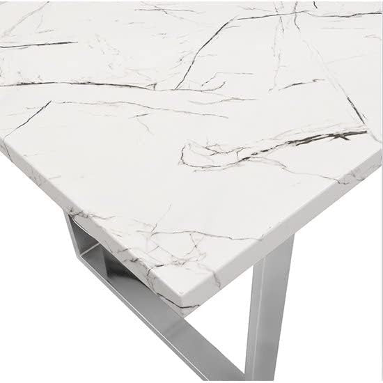 Small Rectangular Glass Dining Table 120x70cm Brushed Gold Metal Legs Modern
