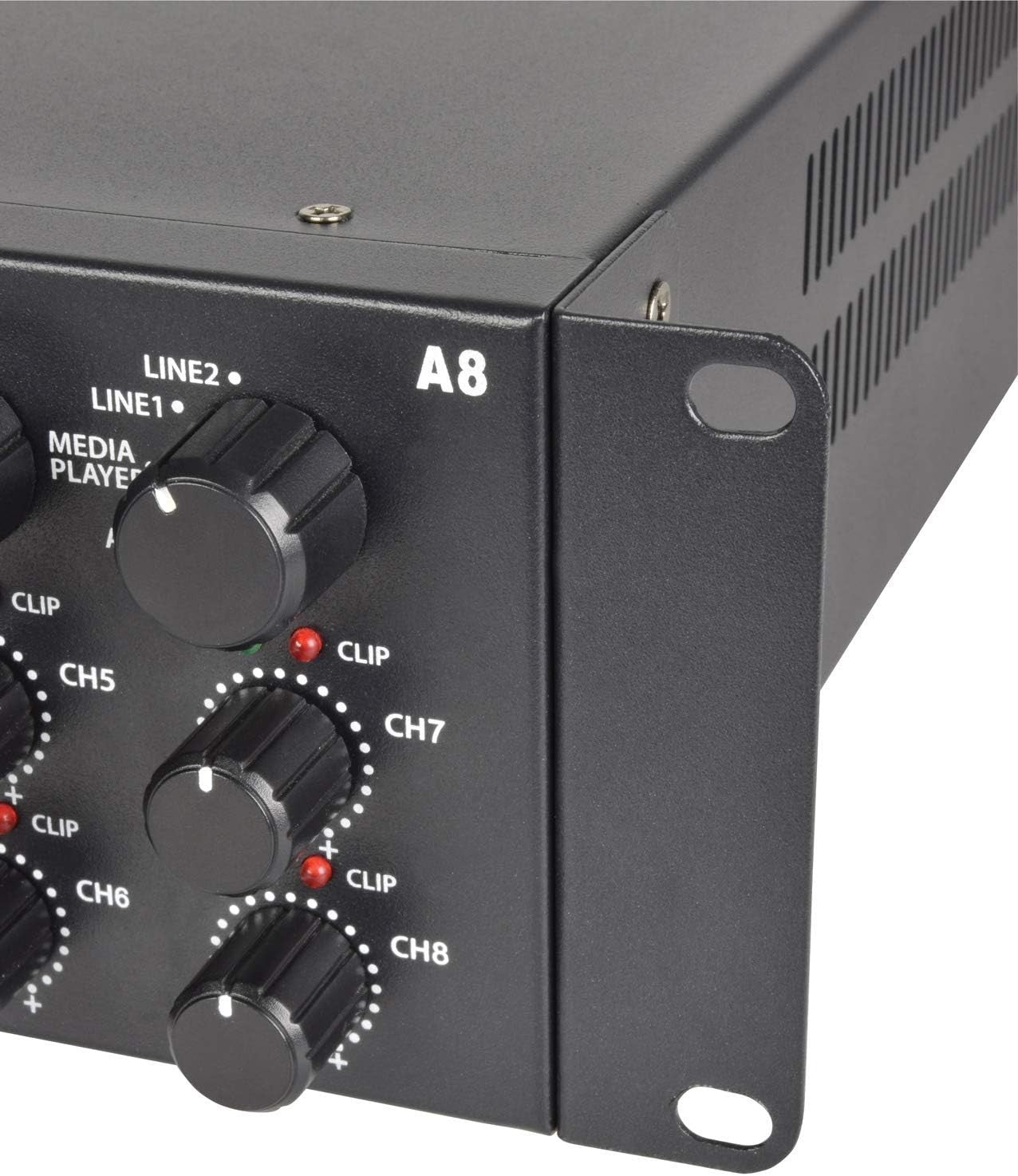 4-Channel Multi-Zone Stereo Amplifier 8x200W Bluetooth FM USB SD