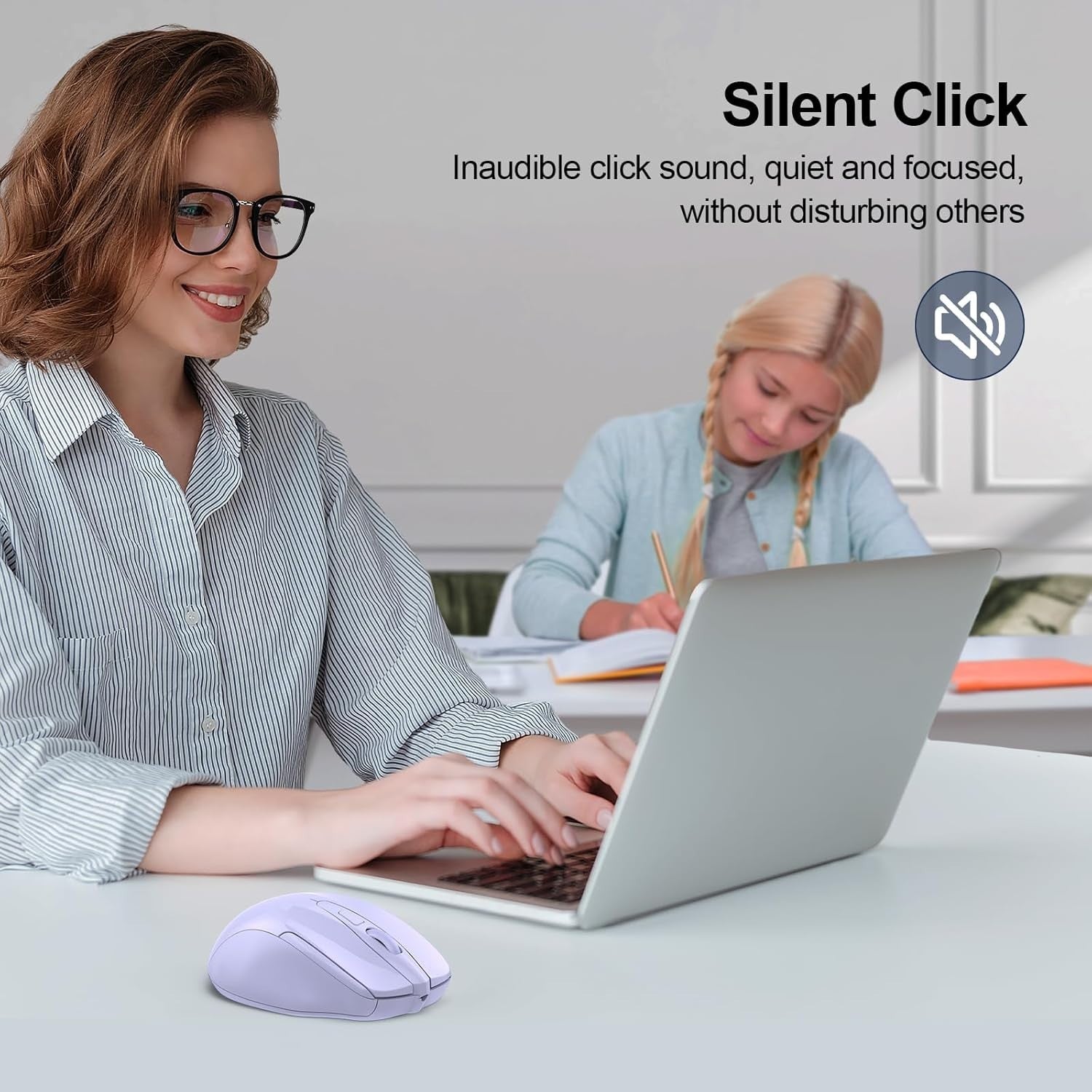 Silent Bluetooth Wireless Mouse 4800 DPI Ergonomic 6 Button Laptop PC