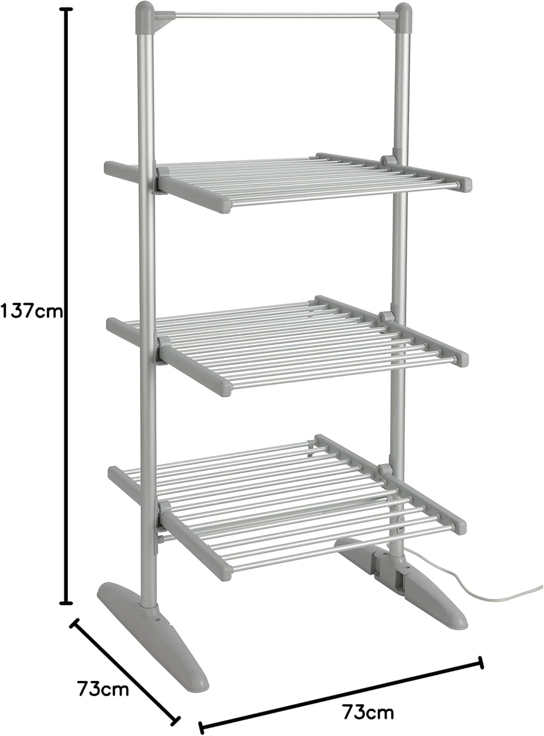 4 Tier Electric Heated Clothes Airer Folding Dryer Rack 300W Indoor Outdoor