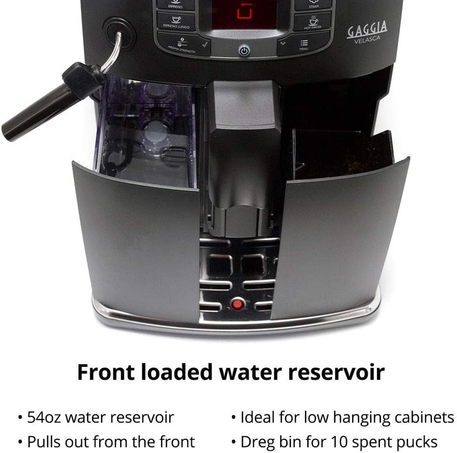 Automatic Bean-to-Cup Coffee Machine 1400W Steam Wand Front Tank Black