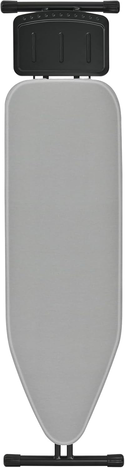 Extra Long Ironing Board with Iron Rest Adjustable Height Grey 145x38cm
