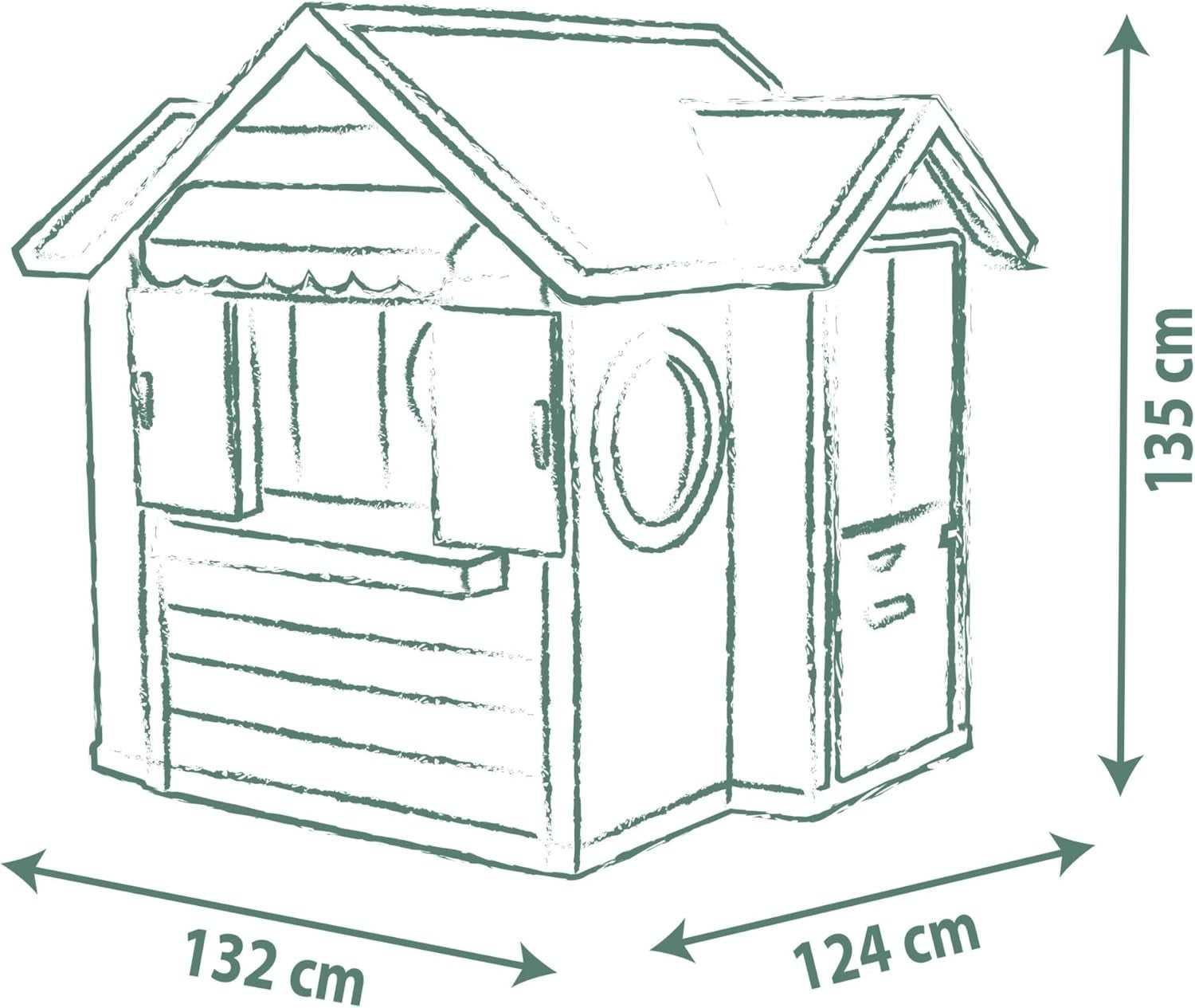 Kids Chef Playhouse with Kitchen Market Stall Indoor Outdoor 1.3m