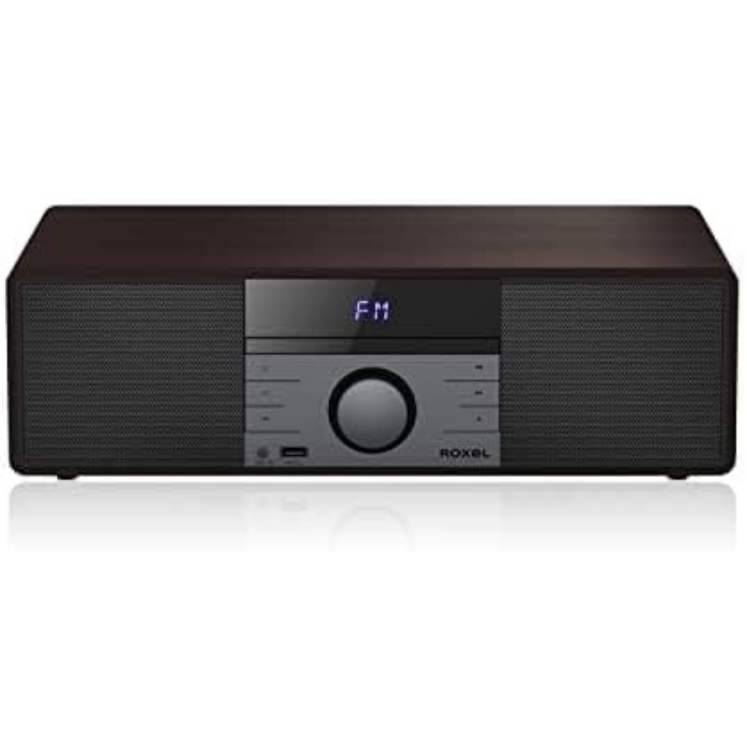 Compact Hi-Fi System CD Player DAB+ Bluetooth USB FM Radio Walnut