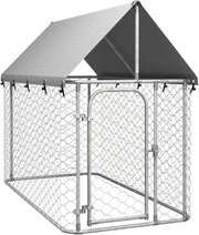 Outdoor Dog Kennel 200x100x150cm with Roof – Secure, Weatherproof, Steel Frame