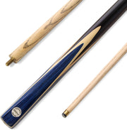PRO Ash Snooker Pool Cue 57in 2 Piece Centre Joint 9.5mm Blue