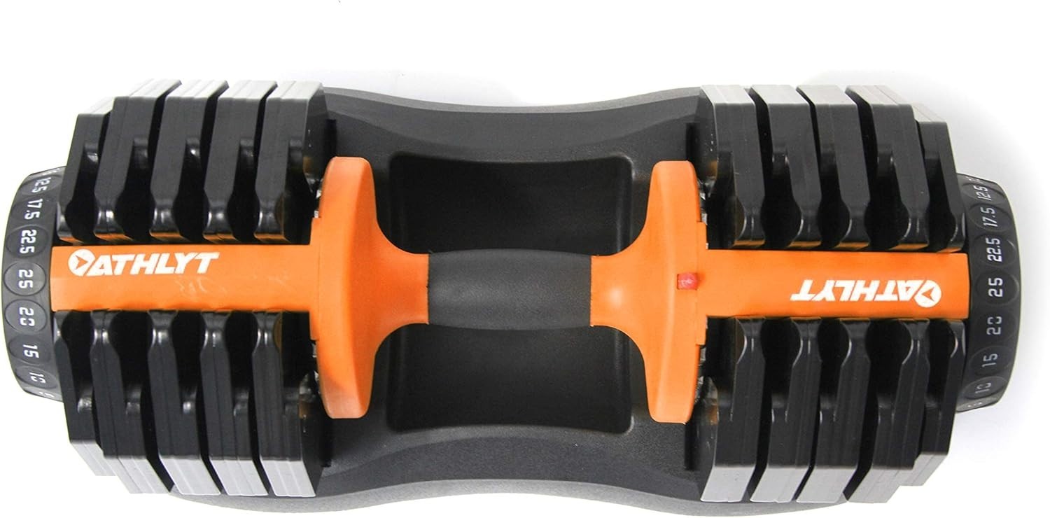 Single Adjustable Dumbbell 2.5–25kg Dial Weight Compact Home Gym