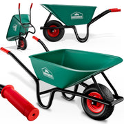 100L Garden Wheelbarrow – Polypropylene Tub w/ Steel Frame Tyre 250kg Load