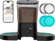 Smart Automatic Cat Feeder 2 Pet WiFi App Control Dual Bowls 3.5L