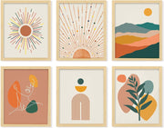 97 Decor Mustard Sun Wall Art - Boho Prints, Mid Century Modern, Abstract Minima